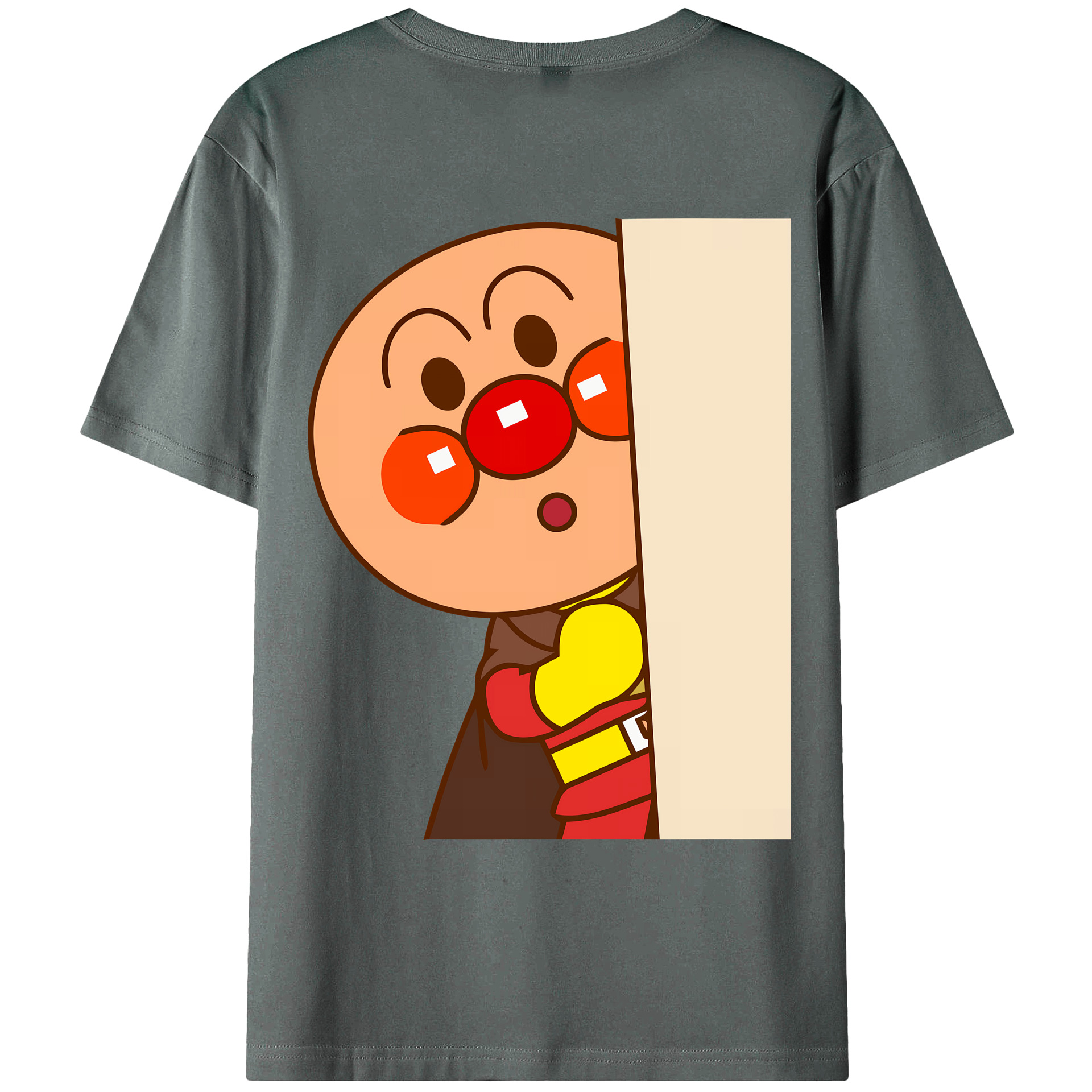 （画像用） アンパンマン Anpanman 綿100％ メンズ半袖Tシャツ（バックプリント） 通気性